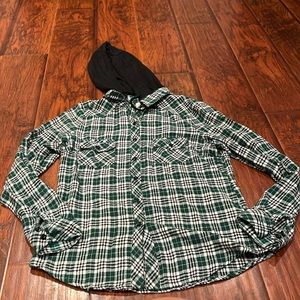 Button down plaid top